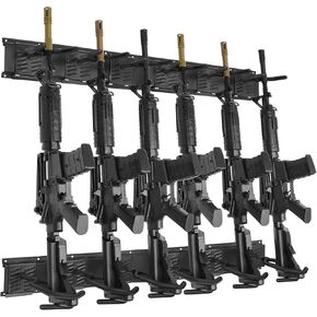 ROBUST Indoor Gun Racks for Wall Adjustable Gun Rack Wall Mount, Heavy Duty Steel Gun Stand and Shotgun Rifle Rack Gun Display Wall Mount…