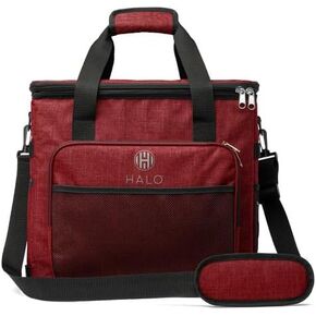 HALO 28L Hybrid Cooler & Warmer Bag | Electric Travel Cooler, Collapsible for Easy Storage, Keep Drinks Cold & Food Warm, Ice Free Cooling, Includes Shoulder Strap, DC Power Cord & AC Adapter — Black