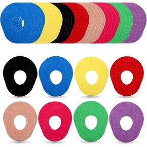 30 Pack Adhesive Patches for Dexcom G7, Waterproof & Sweatproof Flexible Pre-Cut CGM Sensor Tape Patches, Long Stay Overpatch Stickers Compatible with Dexcom G7 Accessories(Multi-Colored, Flower)