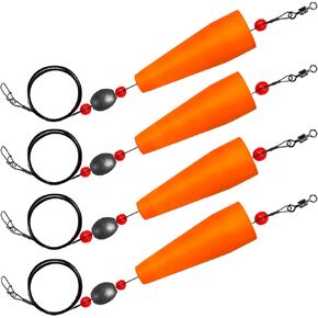 4PCS Weighted Fishing Bobbers Floats Popping Cork Floats for Saltwater Redfish and Speckled Trout Fishing Tackle Freshwater