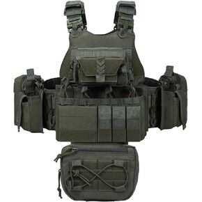 YAKEDA Outdoor Training Vest With PALS System MultiFunctional MOLLE Quick Release Vest- For Hiking, Camping Training