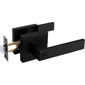 NEWBANG Solid Door Lever Handle Matte Black Finish