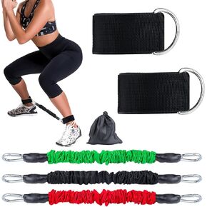 Ankle Resistance Bands with Cuffs Ankle Bands for Women & Men Legs Resistance Bands with Ankle Strap for Hip Gluteus Booty Training Exercise Bands with Ankle Straps for Workouts Fitness Shaping