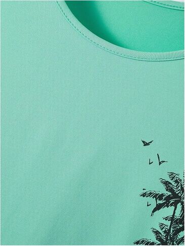 SOLY HUX Men's Short Sets 2 Piece Outfits Summer Tropical Print Tank Tops and Drawstring Shorts Sets in Kuwait