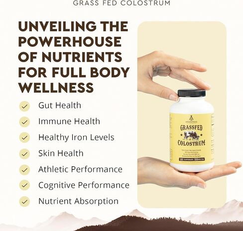 Ancestral Supplements Grass Fed Beef Bovine Colostrum Powder Packets, Immune Support Supplement, Gut, Skin & Hair Health Support Supplements, Promotes Growth and Repair, Non GMO, 30 Sticks, Unflavored in Saudi Arabia