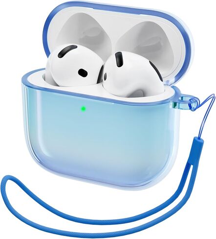ORNARTO for AirPods 4 Case, Drop-Resistant TPU, 2024 Edition with LED Visible Bling Cover for AirPods 4th Gen, Iridescent Purple in Saudi Arabia