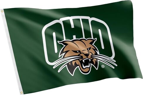 Desert Cactus Ohio University OU Flag - 3 × 5 أقدام بوبكاتس ، نسيج متين داخلي/خارجي ، تصميم البوليستر بنسبة 100 ٪ (النمط 1) in Saudi Arabia