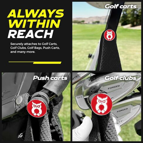 Magnetic Golf Towel Clip (Turn Any Golf Towel Magnetic) - with Removable Ball Marker and Waffle Towel - Highest Strength Magnet - Removable and Reusable Golf Towel Magnet (Blue) in Saudi Arabia