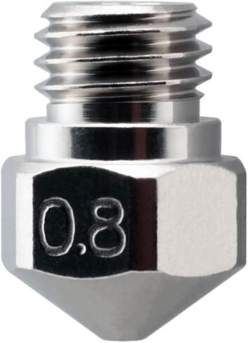 Microswiss MK10 Brass Plated Nozzle for PTFE lined Hotend M7 Threads 1.75 mm (Flash Forge/Dremel/Wanhao) (.4mm) in Saudi Arabia