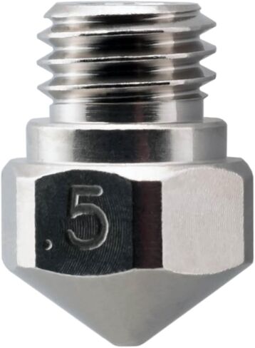 Microswiss MK10 Brass Plated Nozzle for PTFE lined Hotend M7 Threads 1.75 mm (Flash Forge/Dremel/Wanhao) (.4mm) in Saudi Arabia