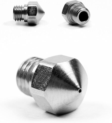 Microswiss MK10 Brass Plated Nozzle for PTFE lined Hotend M7 Threads 1.75 mm (Flash Forge/Dremel/Wanhao) (.4mm) in Saudi Arabia