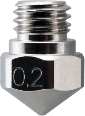 Microswiss MK10 Brass Plated Nozzle for PTFE lined Hotend M7 Threads 1.75 mm (Flash Forge/Dremel/Wanhao) (.4mm) in Saudi Arabia