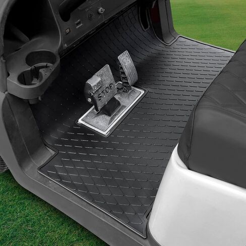 Club Car Precedent Floor Mat, Full Coverage Golf Cart Floor Mat Replacement for Precedent (2004-2023)/Onward & Tempo (2017-2023)/Villager & V4L (2019-2023)-Black Trim in Saudi Arabia