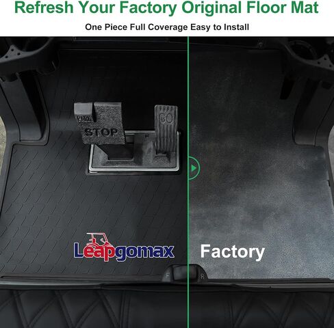 Club Car Precedent Floor Mat, Full Coverage Golf Cart Floor Mat Replacement for Precedent (2004-2023)/Onward & Tempo (2017-2023)/Villager & V4L (2019-2023)-Black Trim in Saudi Arabia
