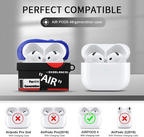 [2Pack] Compatible Airpods Pro 3 Case (2025),3D Cute Cartoon Shoe Box Soft Silicone Protective Cases for Apple AirPods Pro 3rd Generation Case,Airpod Pro 3 Cover with Keychain for Women Men,Red+Blue in Kuwait