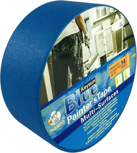 Masking Tape,Paint Tape,Multi-Surface Premium Blue Painter's Tape,Protective Tape with Easy Removal, Clean Release,Paint Supplies for Painting Walls & Arts,Decoration,55 Yards (1, 1.37 inches) in Saudi Arabia