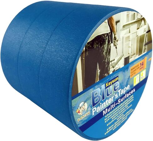 Masking Tape,Paint Tape,Multi-Surface Premium Blue Painter's Tape,Protective Tape with Easy Removal, Clean Release,Paint Supplies for Painting Walls & Arts,Decoration,55 Yards (1, 1.37 inches) in Saudi Arabia