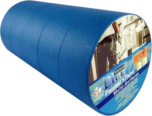 Masking Tape,Paint Tape,Multi-Surface Premium Blue Painter's Tape,Protective Tape with Easy Removal, Clean Release,Paint Supplies for Painting Walls & Arts,Decoration,55 Yards (1, 1.37 inches) in Saudi Arabia