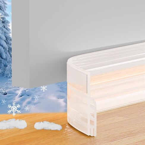 Under Door Draft Stopper, Door Sweep for Bottom of Door, Under Door Gap Filler for Exterior & Interior Doors, Weather Stripping Door Seal for Blocker Noise Cold Air Insulation (Brown, 39inch) in Kuwait