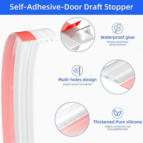 Under Door Draft Stopper, Door Sweep for Bottom of Door, Under Door Gap Filler for Exterior & Interior Doors, Weather Stripping Door Seal for Blocker Noise Cold Air Insulation (Brown, 39inch) in Kuwait