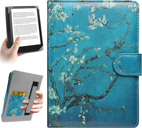 HoYiXi Universal Case for 7 inch Kindle eReader Compatible with 6.8" Paperwhite/Pocketbook and Tolino/Kobo Clara 2E/Kobo Clara HD,6",6.8" eReader Protective Cover Built-in Pocket,Black in Kuwait