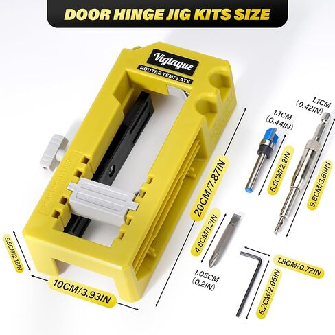 Door Hinge Jig, Door Hinge Template, Door Hinge Mortiser for Door Hinge from 3" to 5" Length and Hinge Types of Sqaure, Radius 1/4" or Radius 5/8 in Saudi Arabia