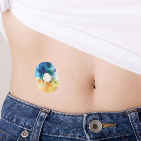 30 Pack Adhesive Patches for Dexcom G7, Waterproof & Sweatproof Flexible Pre-Cut CGM Sensor Tape Patches, Long Stay Overpatch Stickers Compatible with Dexcom G7 Accessories(Multi-Colored, Flower) in Saudi Arabia