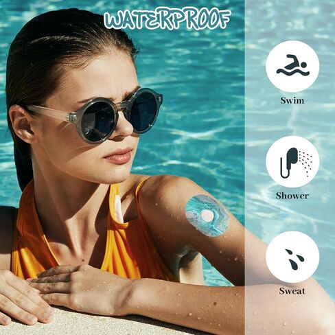 30 Pack Adhesive Patches for Dexcom G7, Waterproof & Sweatproof Flexible Pre-Cut CGM Sensor Tape Patches, Long Stay Overpatch Stickers Compatible with Dexcom G7 Accessories(Multi-Colored, Flower) in Saudi Arabia