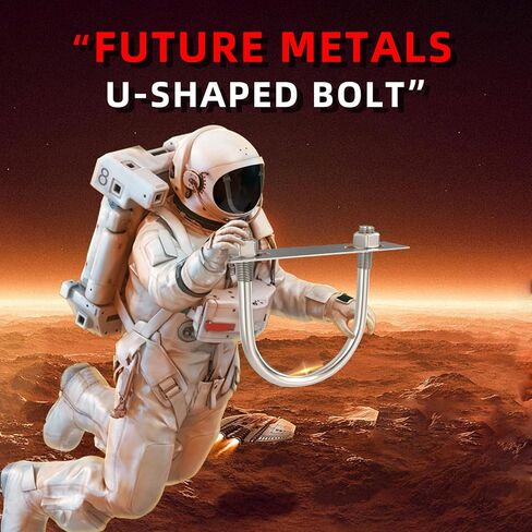1Set Pure Titanium U-Bolt: M8X25mm (Including nut and Flat Washer),for Strong Corrosion Resistance, Ships, Marine Construction, Outdoor Billboards, Equipment, Gardening, Etc. in Saudi Arabia
