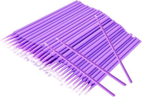 Micro Applicator Brush,Dental Micro Applicator,Micro Swabs,Micro Swabs for Eyelash Extensions, Nails, Eyeliner,Cotton Swabs,1.5MM Superfine, 100mm Length (100PCS) in Saudi Arabia