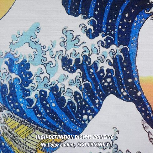ستارة المدخل من LIGICKY Noren على الطراز الياباني Ukiyoe Hokusai The Great Wave Off Kanagawa ستائر مقسمة للباب، عرض 33.5 سم × طول 59 سم in Saudi Arabia