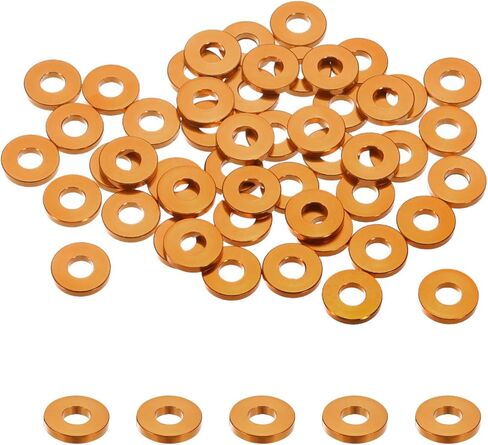 MECCANIXITY Flat Washers Aluminium Alloy M5 Thickening Washer for RC Model Parts Green 50Pcs in Saudi Arabia