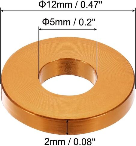 MECCANIXITY Flat Washers Aluminium Alloy M5 Thickening Washer for RC Model Parts Green 50Pcs in Saudi Arabia