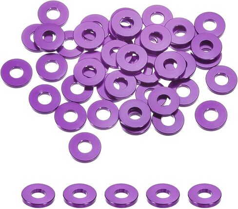 MECCANIXITY Flat Washers Aluminium Alloy M5 Thickening Washer for RC Model Parts Green 50Pcs in Saudi Arabia