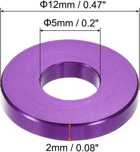 MECCANIXITY Flat Washers Aluminium Alloy M5 Thickening Washer for RC Model Parts Green 50Pcs in Saudi Arabia