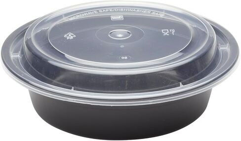 Karat IM-FC4048B 48 oz PP Microwavable Containers, Polypropylene - Black (Case of 150) in Saudi Arabia