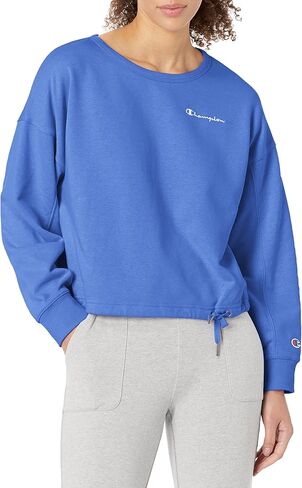 Champion Women's Campus French Terry Cropped Graphic Crew in Saudi Arabia