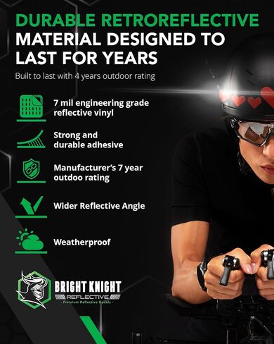 Bright Knight Reflective Heart Decals for Cars, 1" Black Reflective Stickers with 3M Retro-Reflective Vinyl, Self-Adhesive Acrylic Reflective Tape Outdoor Waterproof High-Visibility at Night in Saudi Arabia