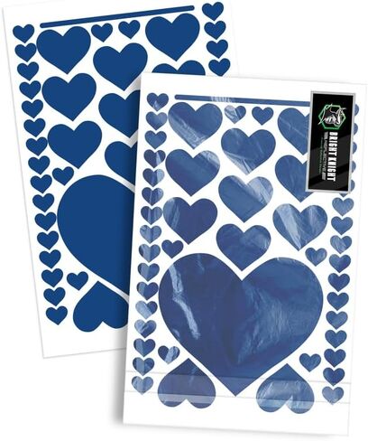 Bright Knight Reflective Heart Decals for Cars, 1" Black Reflective Stickers with 3M Retro-Reflective Vinyl, Self-Adhesive Acrylic Reflective Tape Outdoor Waterproof High-Visibility at Night in Saudi Arabia