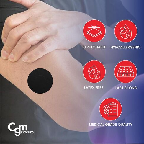 لاصق Libre 3 & Lingo CGM مستشعرات تراكب بقع - مقاوم للماء ، مقاوم للعروع ، أغطية مستشعر من الدرجة الطبية ، يستمر 10-14 - 25 عبوة (وردي) in Saudi Arabia