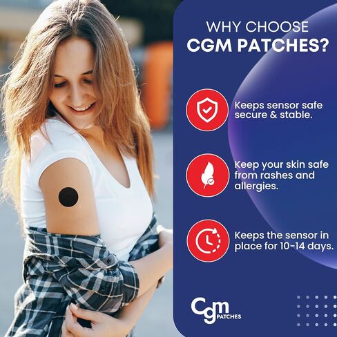 لاصق Libre 3 & Lingo CGM مستشعرات تراكب بقع - مقاوم للماء ، مقاوم للعروع ، أغطية مستشعر من الدرجة الطبية ، يستمر 10-14 - 25 عبوة (وردي) in Saudi Arabia