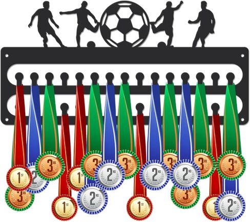 SUPERDANT Medal Hanger Display Sports Medal Holder Mountain Iron Medals Hanging with Hooks Matte Black Metal Belts Display Rack Organizer Race Ribbon Award Hanger Gifts for Athletes in Saudi Arabia