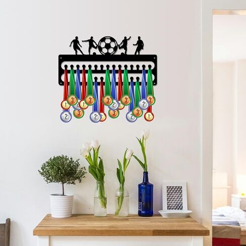 SUPERDANT Medal Hanger Display Sports Medal Holder Mountain Iron Medals Hanging with Hooks Matte Black Metal Belts Display Rack Organizer Race Ribbon Award Hanger Gifts for Athletes in Saudi Arabia