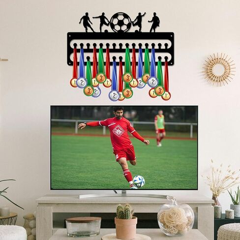 SUPERDANT Medal Hanger Display Sports Medal Holder Mountain Iron Medals Hanging with Hooks Matte Black Metal Belts Display Rack Organizer Race Ribbon Award Hanger Gifts for Athletes in Saudi Arabia