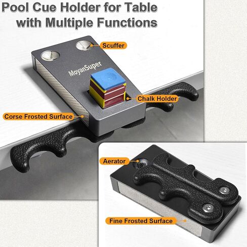 Pool Stick Holder - Portable Cue Stick Holder Weighted 4-Cue Pool Claw Cue Holder for Billiard Table,Multi-Functional Cue Rest with Cue Tip Care & More,Blue in Saudi Arabia