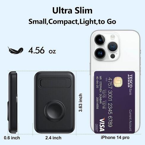 Mini Portable Charger ، 5200 MAH Magnetic Charger Power Bank Slim Small مع كابل مدمج ، حزمة بطارية السفر لـ iPhone 14/13/12/11 Pro/Pro Max/Plus/Mini/AirPods in Saudi Arabia