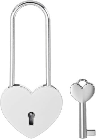 PATIKIL 2.4 Inch Love Locks Heart Padlock with Key Set, Single Heart Couple Wishing Lock Love Padlock for Lover Bridge Anniversary Diary Book Card Box, Gold Tone in Kuwait