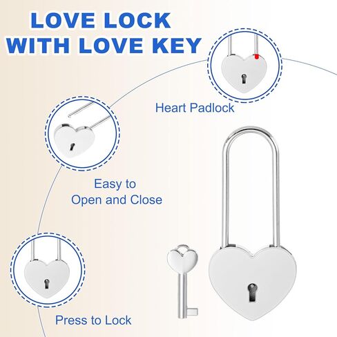 PATIKIL 2.4 Inch Love Locks Heart Padlock with Key Set, Single Heart Couple Wishing Lock Love Padlock for Lover Bridge Anniversary Diary Book Card Box, Gold Tone in Kuwait