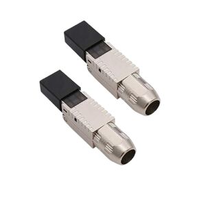 Tool Free Shielded RJ45 Cat 8 Field Termination Plug Connector (2 Pack)