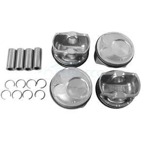4PCS PISTON & RING 23041-2E210 Piston & Ring Kit Engine Piston Ring Set Replacement for Kia Soul Forte Forte5 Forte Koup 2.0L 2014-2018 G4NC